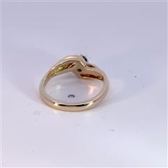 Lady's Diamond Solitaire Ring .07 CT. 14K Yellow Gold 1.8g Size:1.5